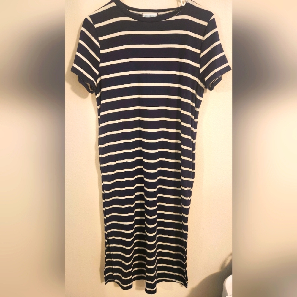 Cynthia Rowley Navy and White Striped Dress Size M